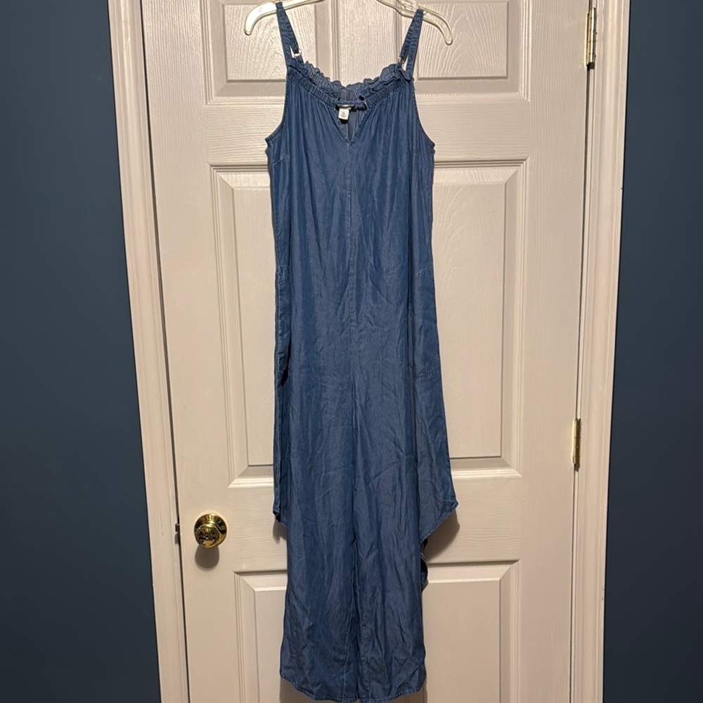 Blue Sleeveless Jumpsuit
